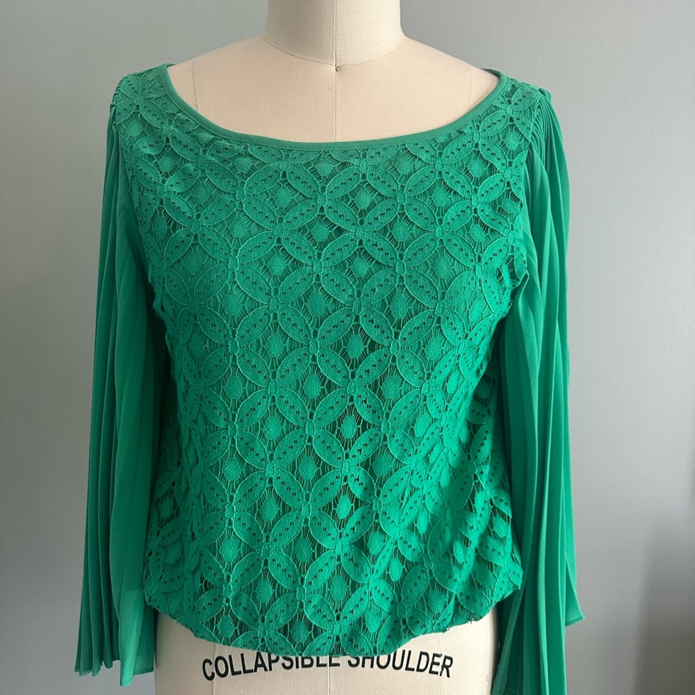 Green Lace Women's Top